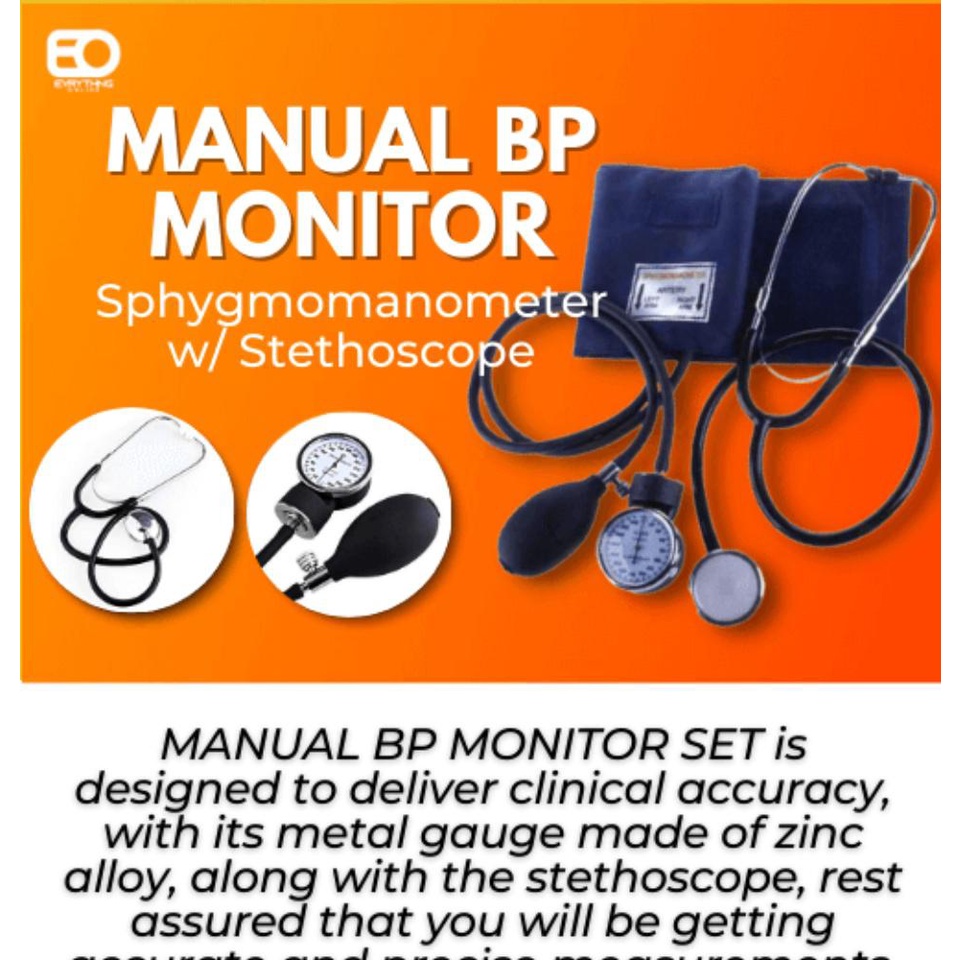 Original Sphygmomanometer Manual Blood Pressure Monitor Complete Set BP