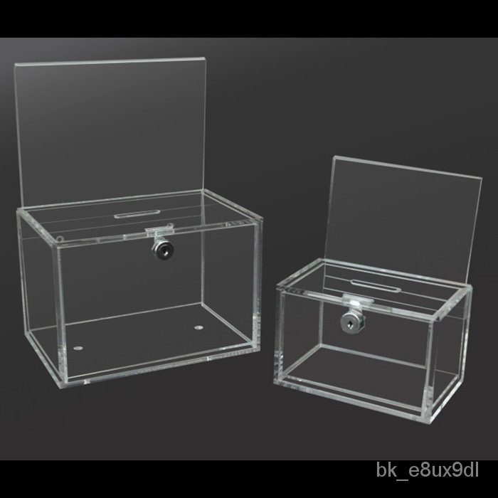 plexiglass donation money box collection box customized clear acrylic ...