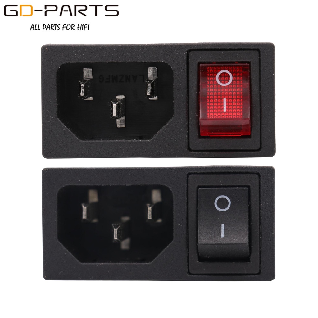 1PC Mains AC Power Cord Inlet Power Receptacle Power socket With ON OFF