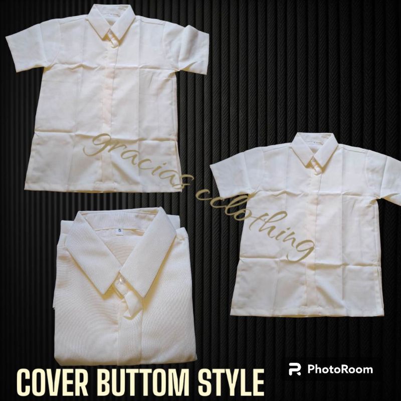 POLO BARONG CREAM/WHILE/BLUE KATRINA FABRIC GOOD QUALITY W/LOWE'ST ...