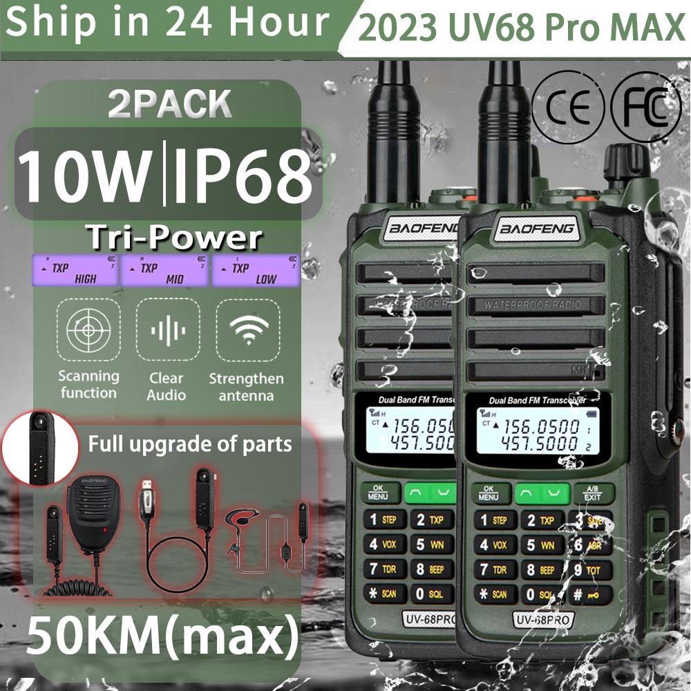 Baofeng Uv Pro Max V W Ip Walkie Talkie Long Range Waterproof Cb Two Way Radio Uv R