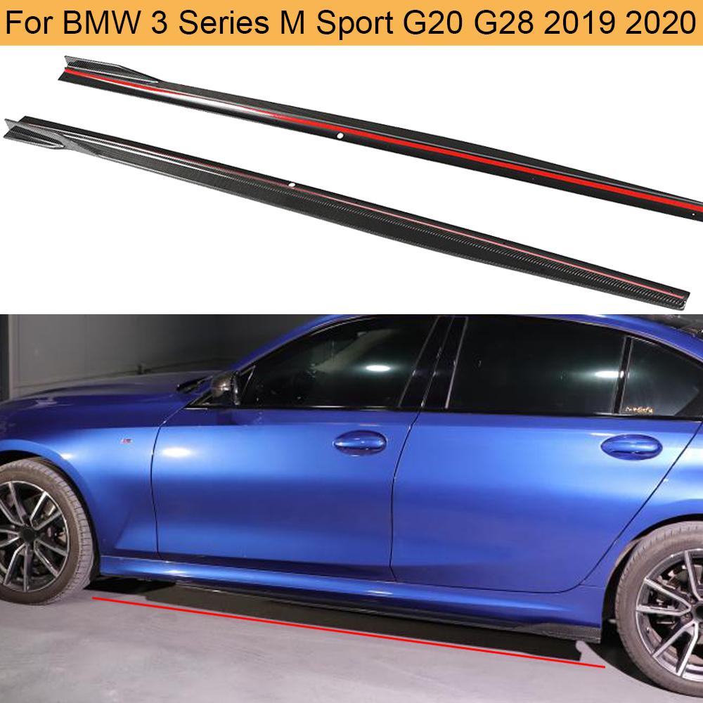 Car Body Kits Side Skirts Extension Lips For Bmw Series G G M Sport Door Side