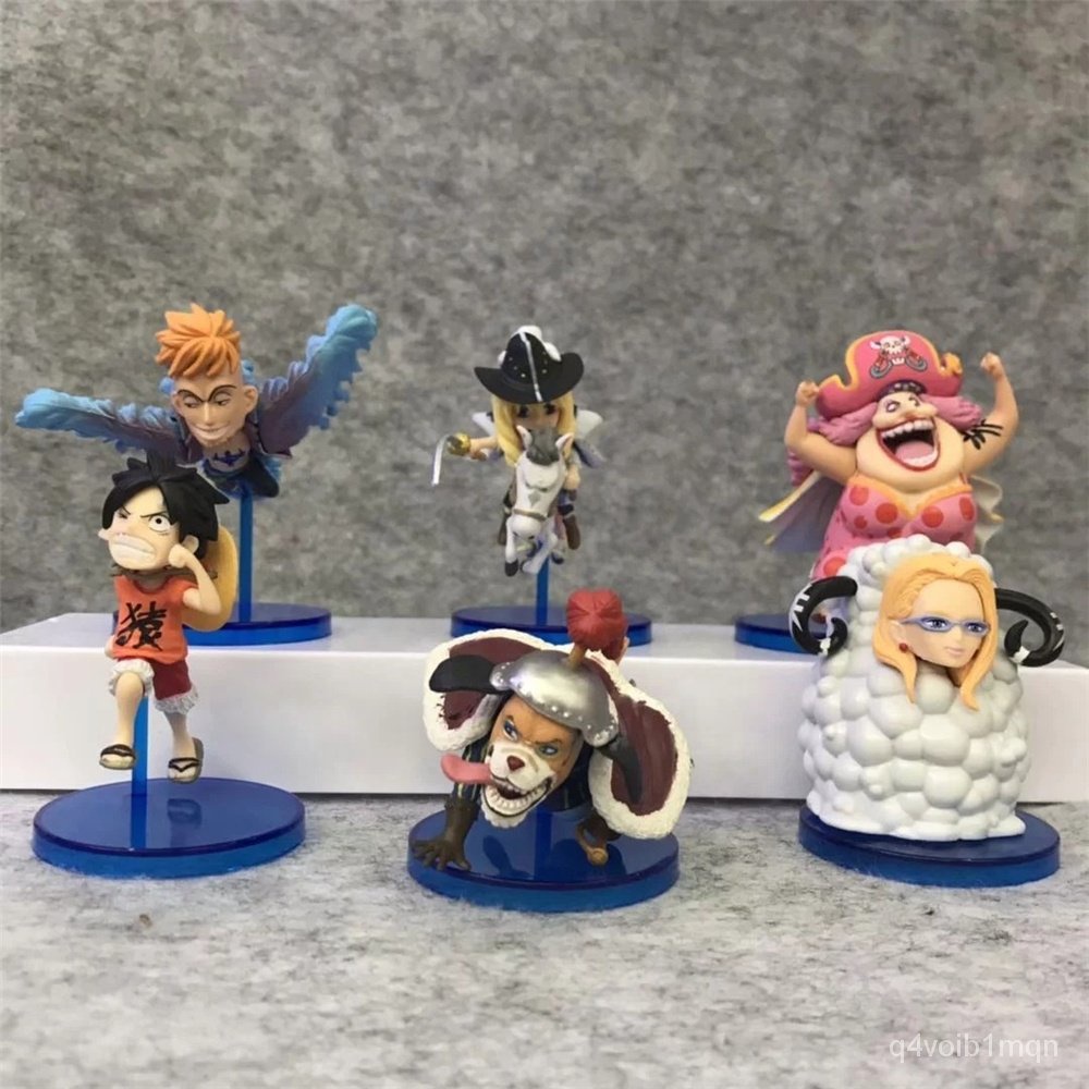 6pcs/set one piece WCF Zodiac signs luffy Marco Kalifa action figure
