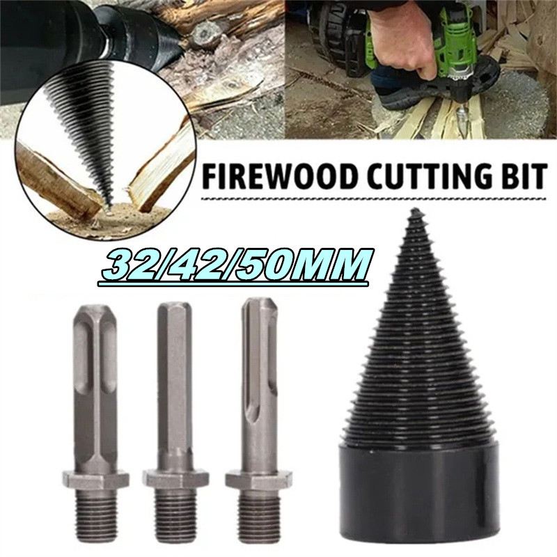 Firewood Splitting Drill Bit Wood Log Splitter Auger Splitting Screw