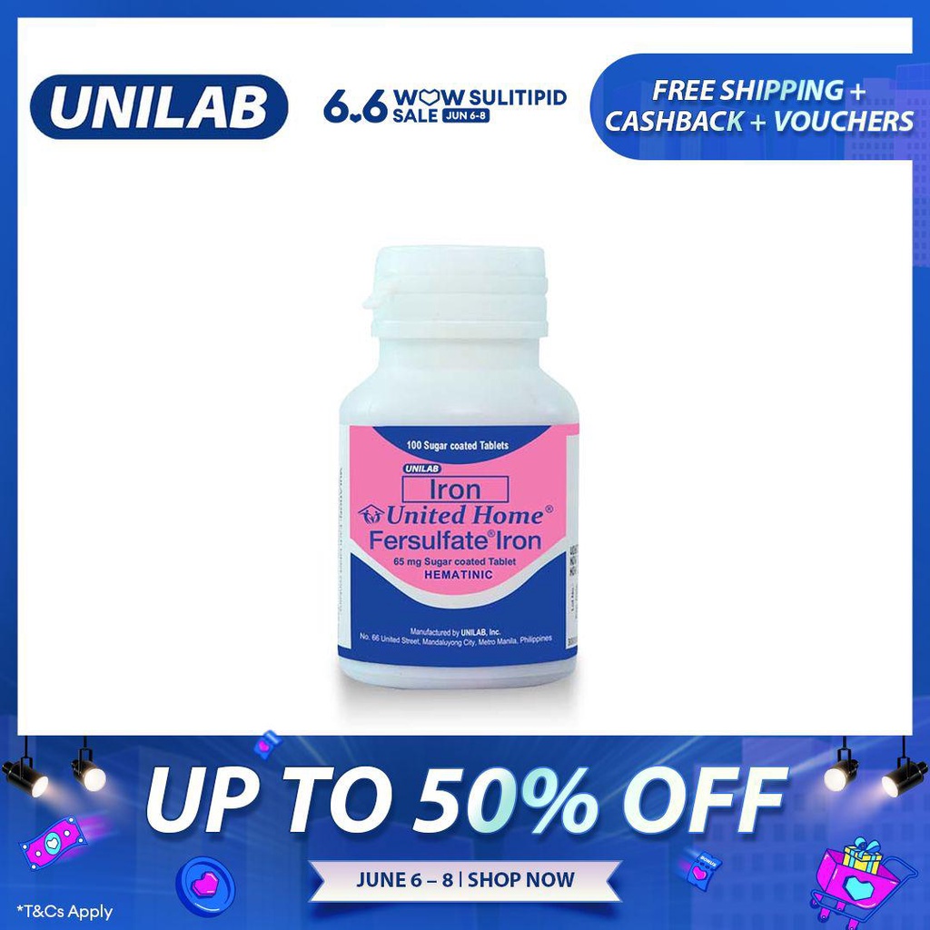 VFVN United Home Fersulfate® (Iron) 100 Tablets (For Iron Deficiency