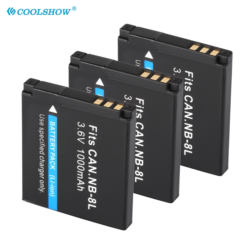 Kit Batteria Ricaricabile + Caricabatterie NB-8L Per Canon PowerShot A3200 IS, A3300 IS, A3350 IS, Con Adattatore Per Auto 12V/24V - 4
