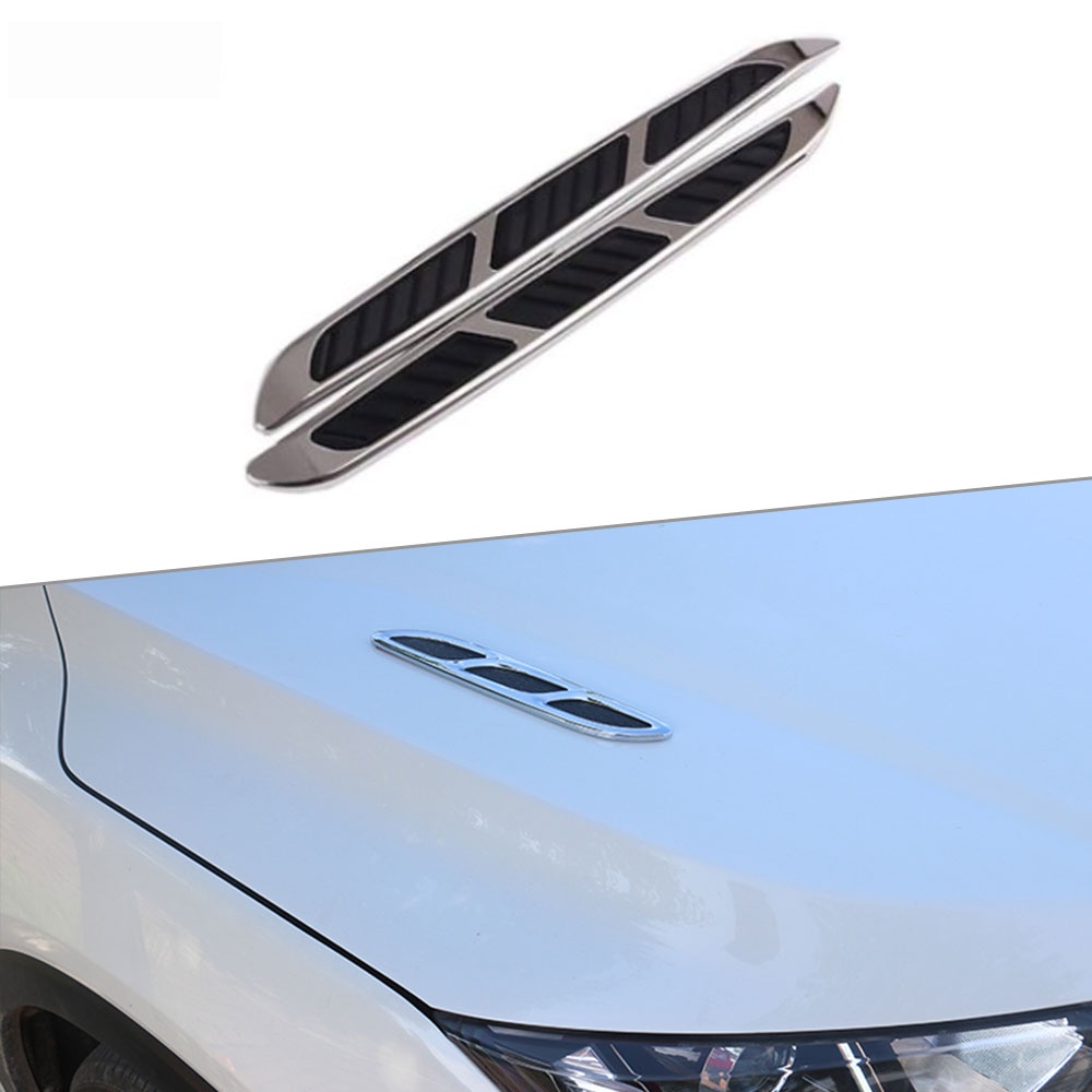 2PCS 3D Sticker Universal Car Engine Hood Air Intake Flow Vent Fender ...