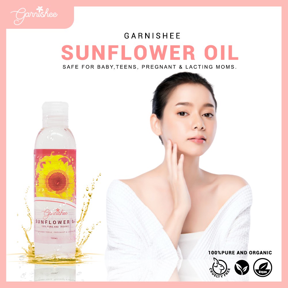 1 Bottle of Garnishee Sunflower oil 100 PURE Organic Fast Effect