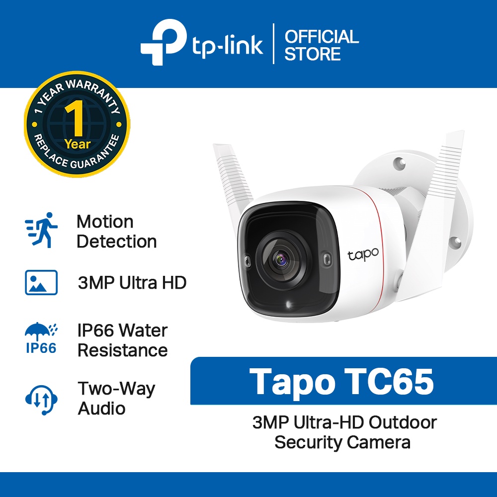 TP-Link Tapo Caméra Surveillance WiFi, Tapo camera IP 1080P avec Visio –