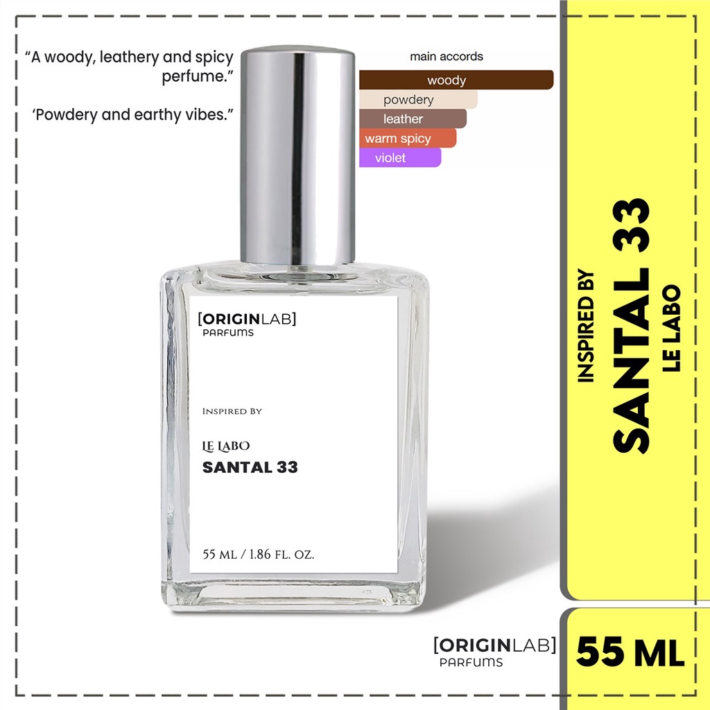 ☾Perfume LE LABO SANTAL 33 Inspired 55ml ORIGINLAB parfums 30 Oil