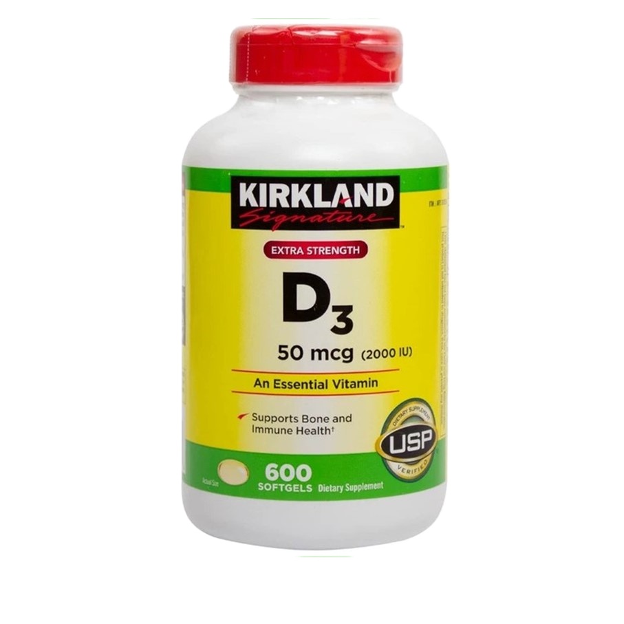 2023COD☄Kirkland Vitamin D3 50 mcg Extra Strength, 600 Softgels