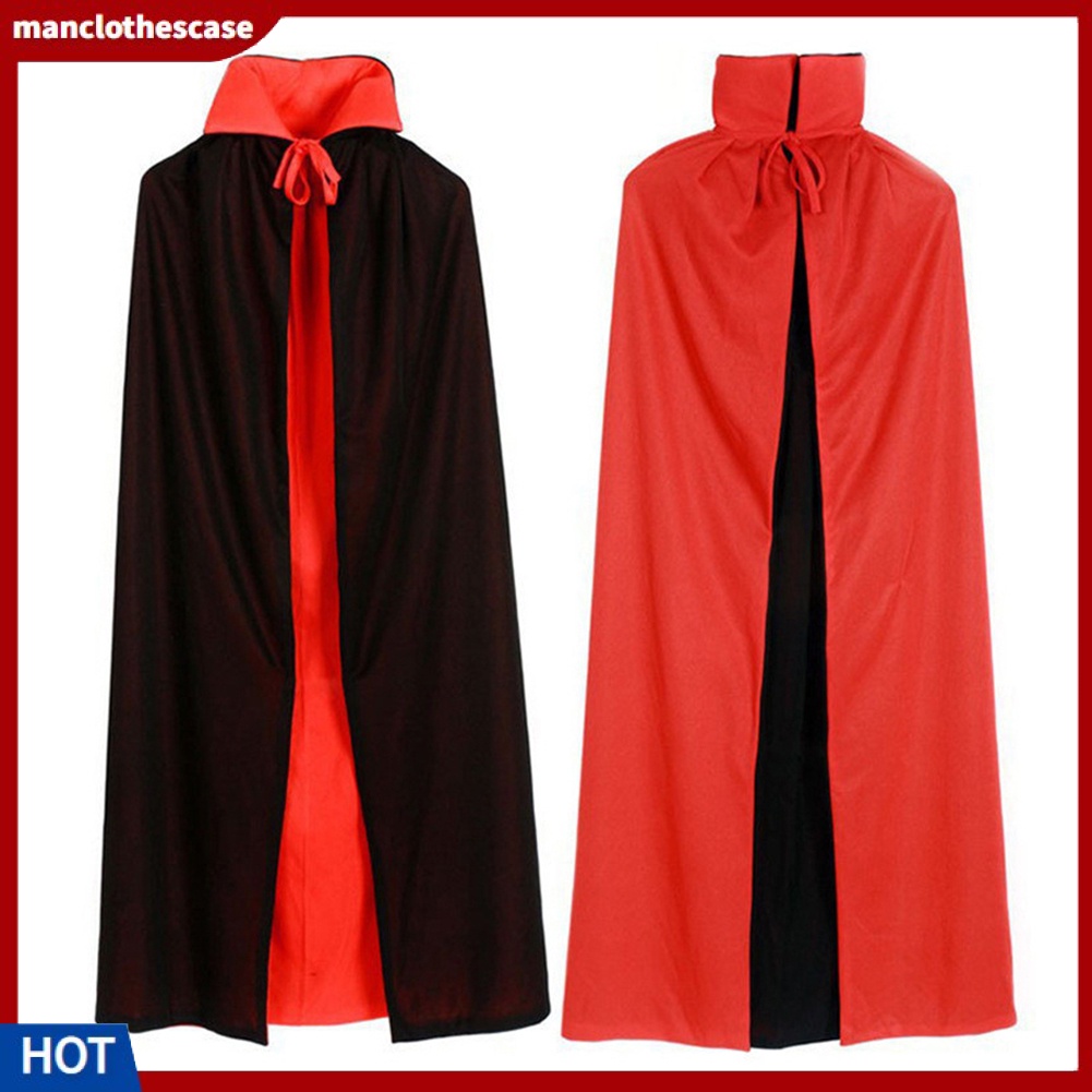 (ManC) Kids Halloween Vampire Cape Devil Demon Reversible Cloak Fancy ...