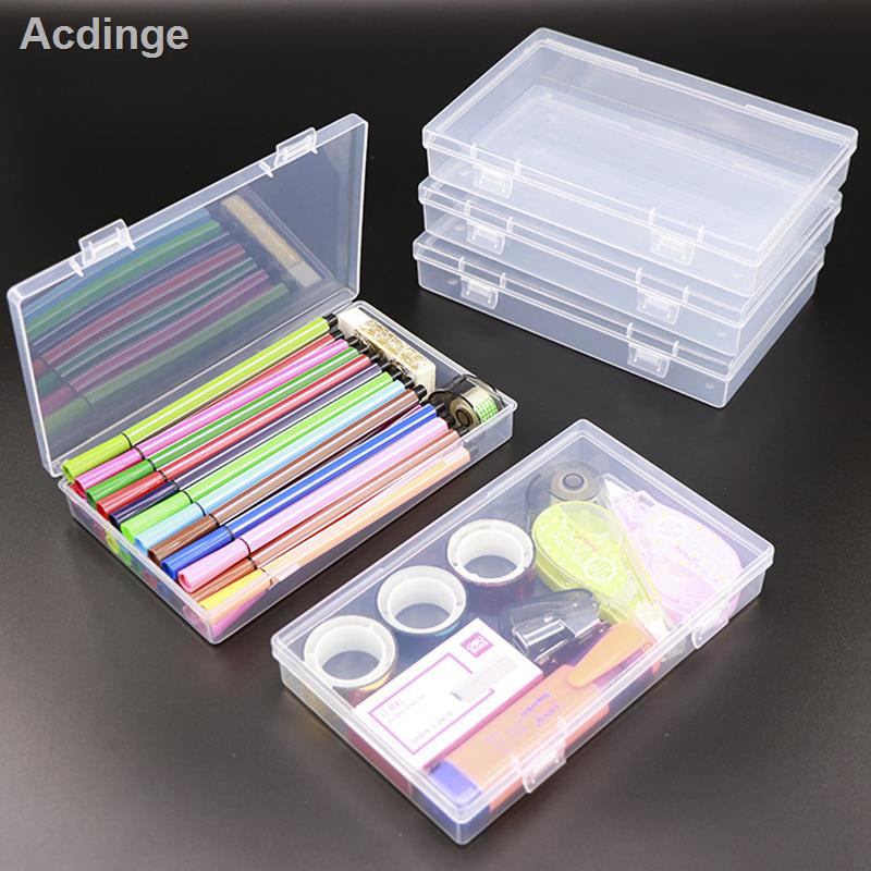 Clear Plastic Pencil Boxes, Translucent Pencil Boxes for School, Crayon ...