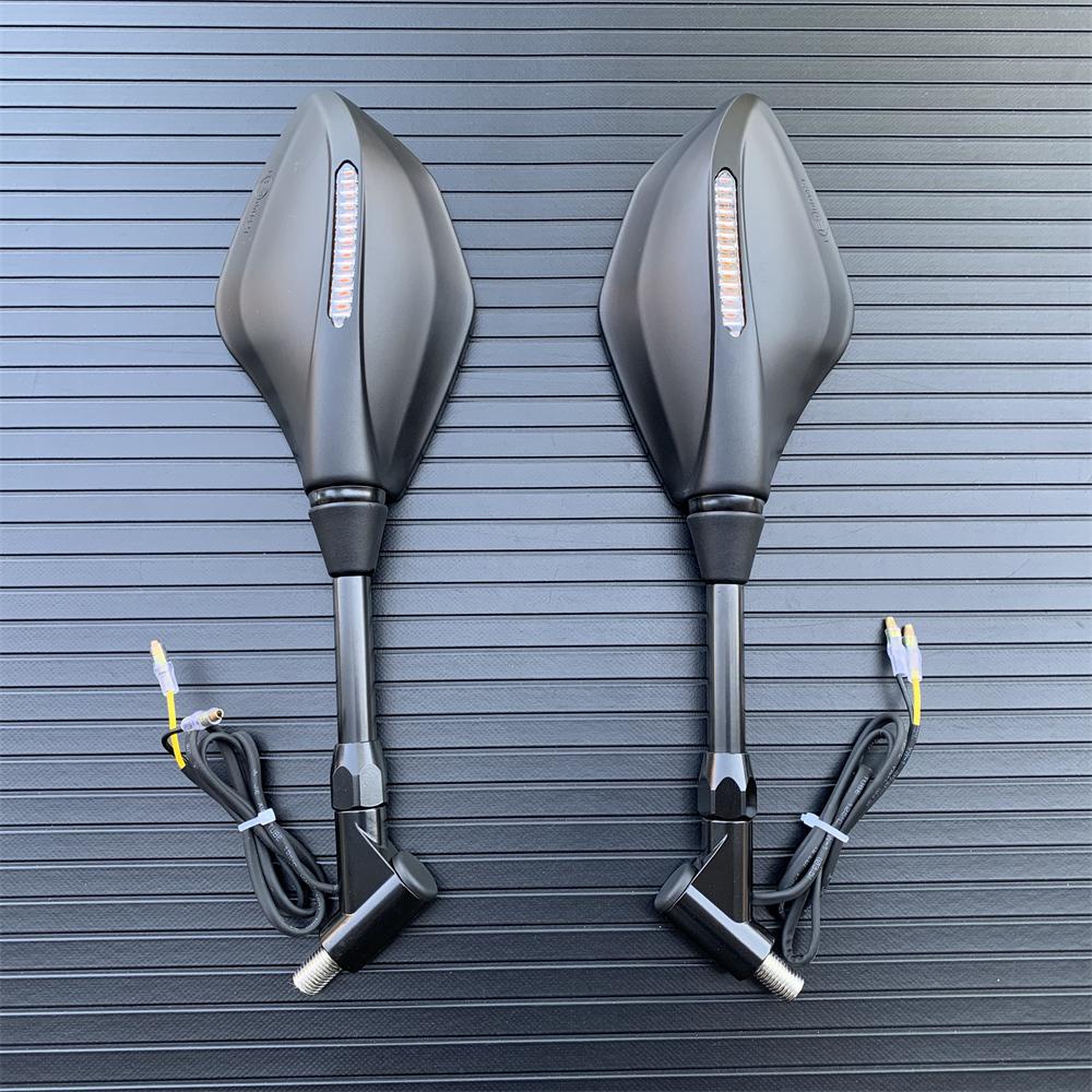 LED Rearview Mirrors For YAMAHA MT07 MT09/Tracer 900/9/GT Tenere 700 ...