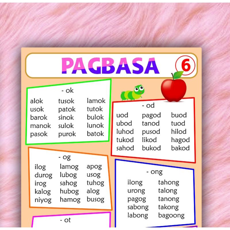 ☾Laminated Educational Chart Abakada, pagbasa, patinig, katinig ...