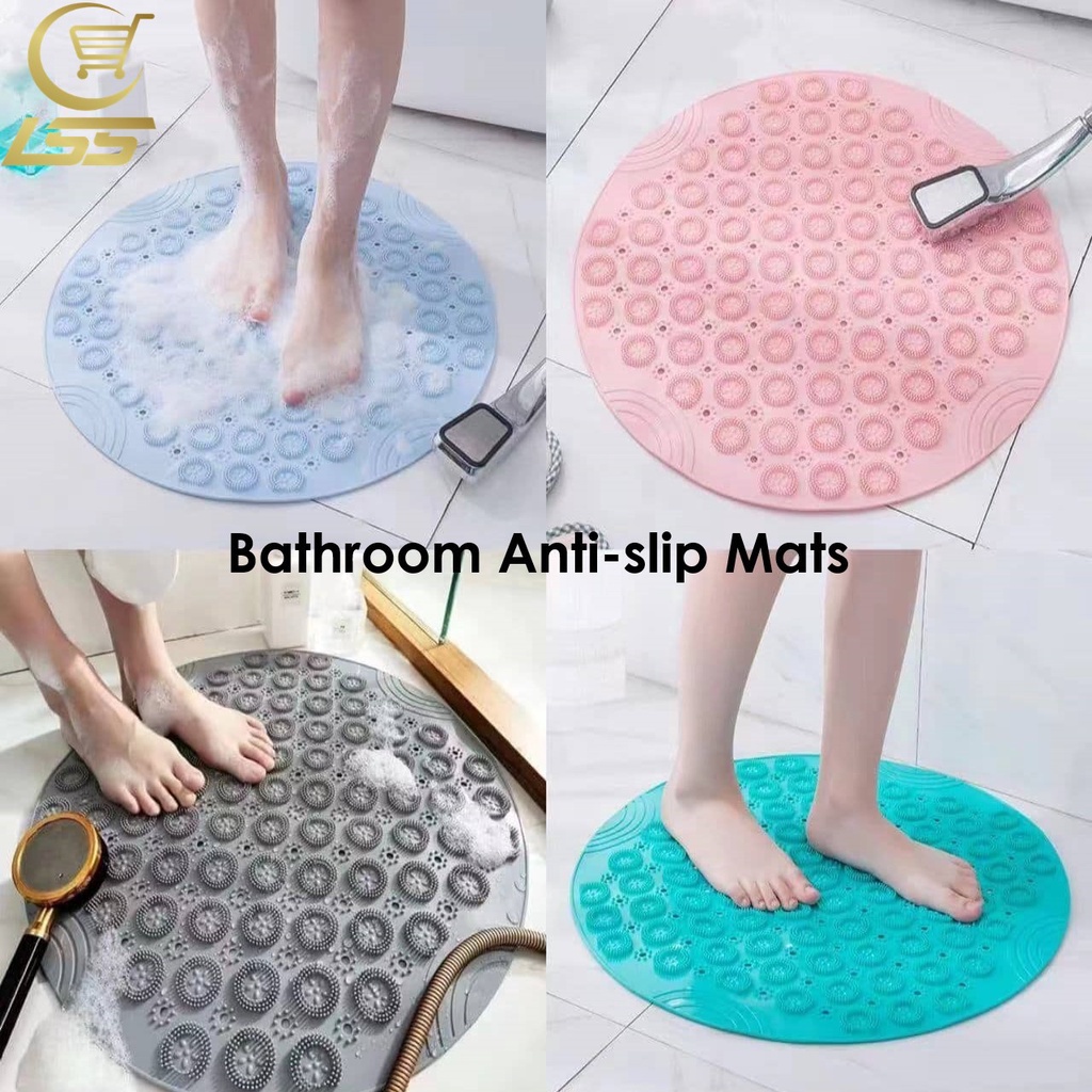 ┇Bathroom Antislip Round Floor Mats Home Bathroom Shower Room Suction