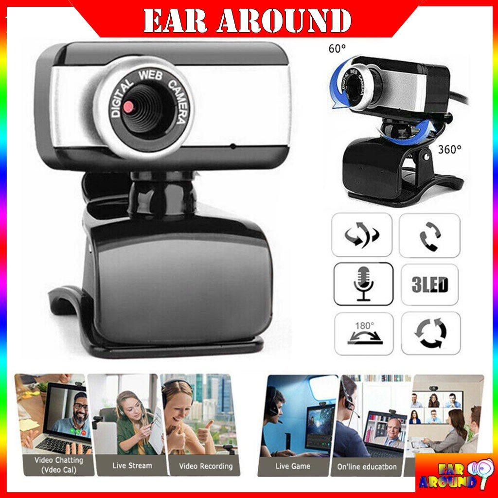 Zoom Webcam with Mic USB 2.0 clip webcam With Microphone For Desktop ...