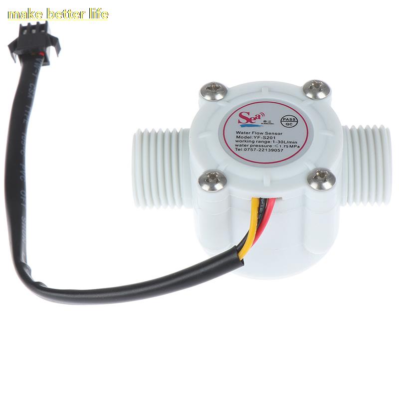 Meter Flowmeter Counter Sensor Control Effect Flowmeter Hall 1-30L/min ...