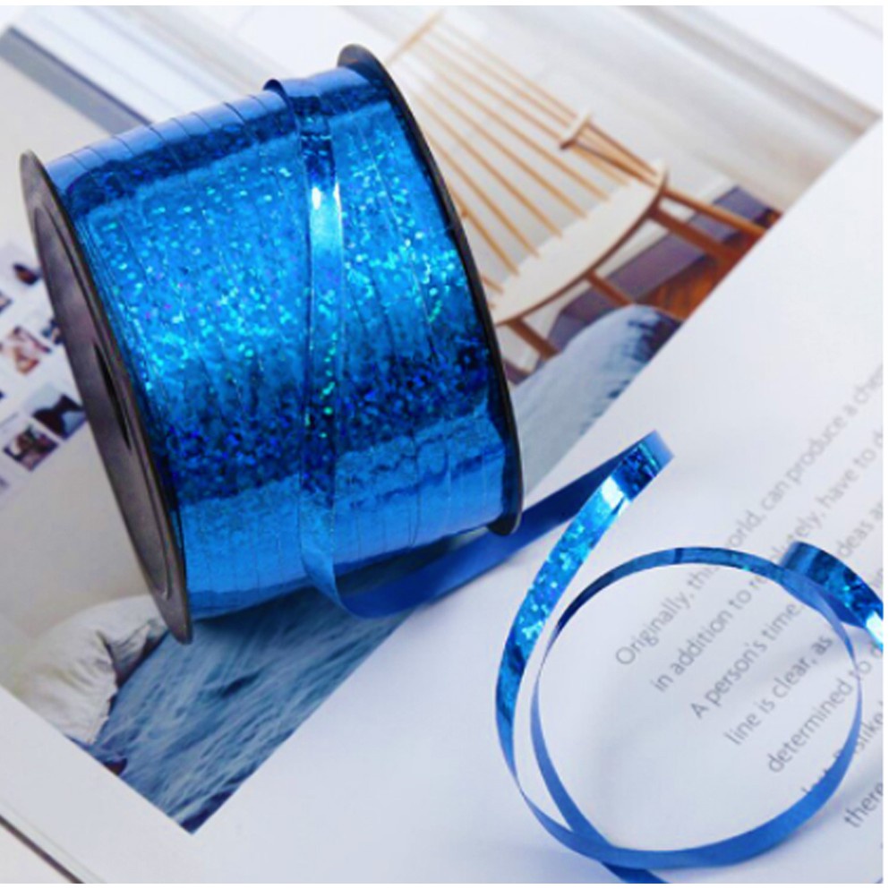 ☑ 100 Yards Laser Curling Ribbon Shiny Metallic Balloon String Roll ...