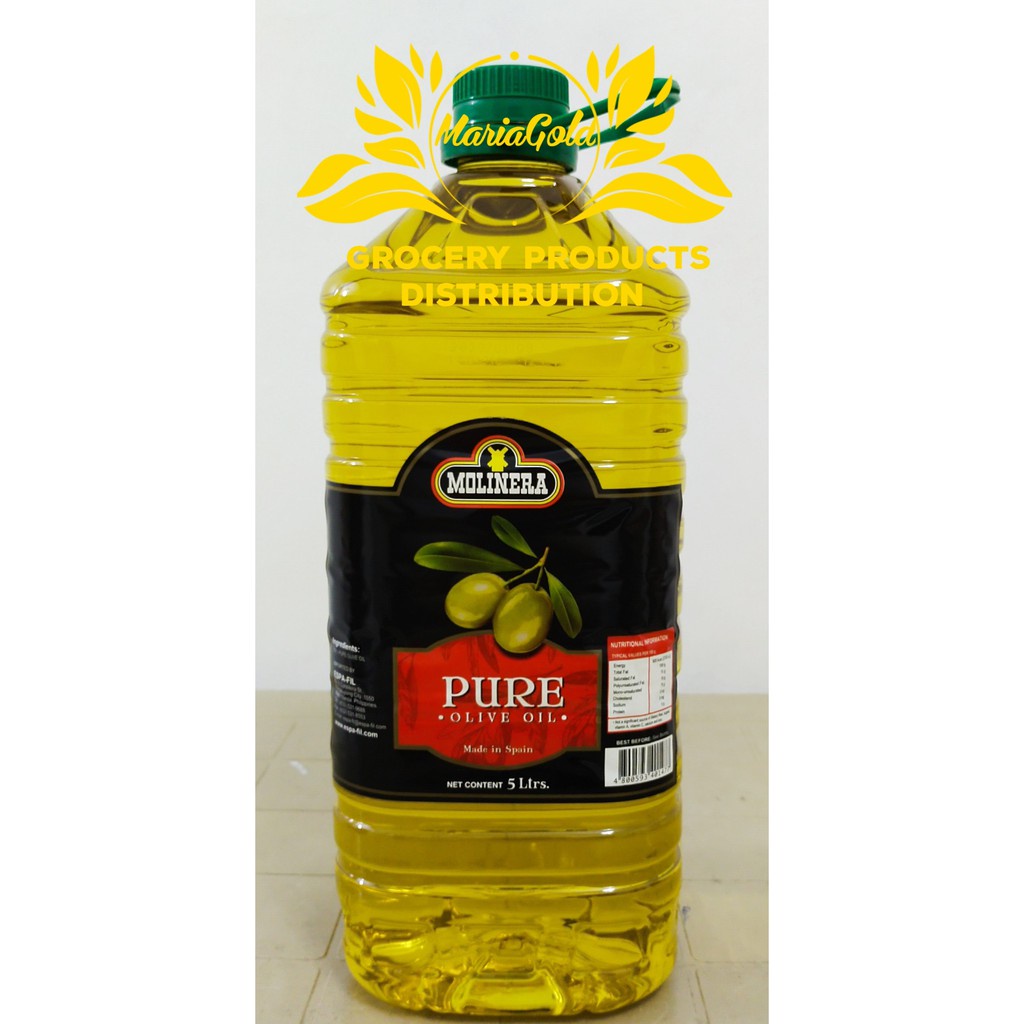 Molinera Pure Olive Oil 100 Olive Oil Product of Spain (5L, 1L, 500ML) Shopee Philippines