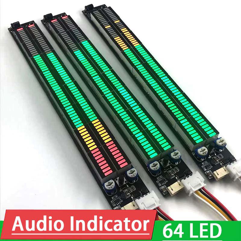 DC 12V 24V Multi-mode 64 LED Stereo Music Spectrum light Audio Level ...