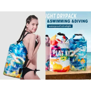 ROCKBROS Waterproof Women's Beach Bag PVC Large Capacity Outdoor Sports Bag  Gym Swimming Fishing Backpack Diving Equipment