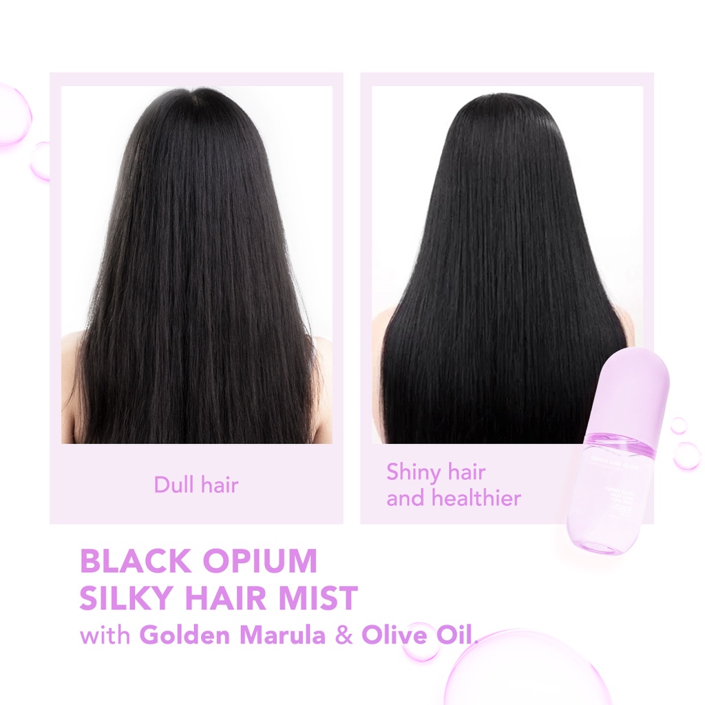 Grace and Glow Perfume Hair Mist Healthy Shiny Hair with Olive Oil Soft Hair Smells Black Opium Shopee Philippines
