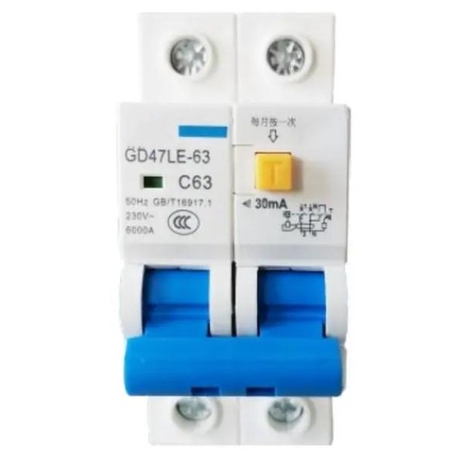 2P AC230V MCB Leakage Protector RCBO Overload Short Circuit Protection