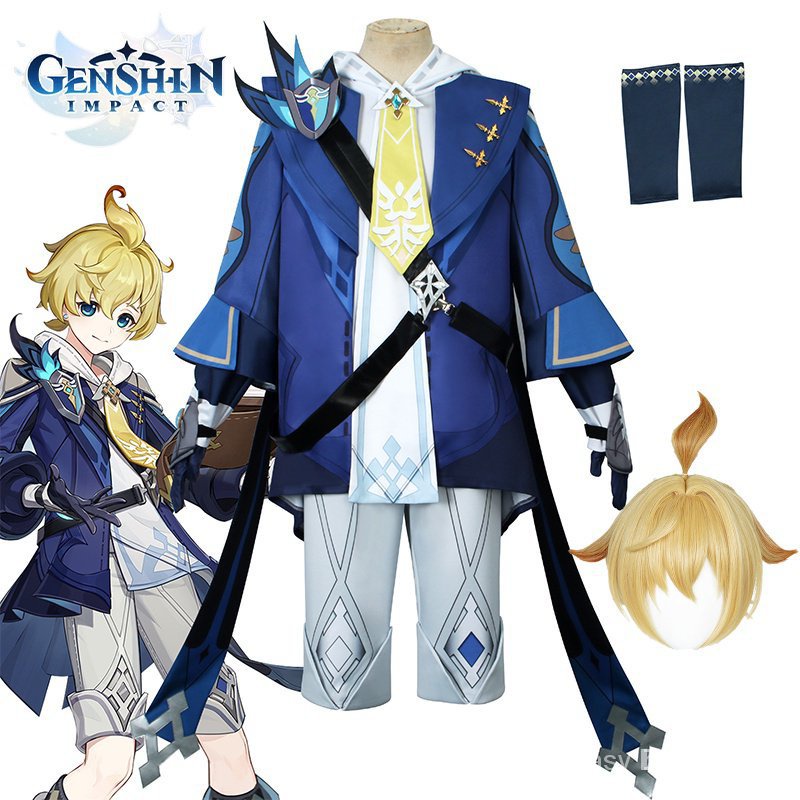 Genshin Impact Mika Schmidt Cosplay Costume suit Mika wig,Mika shoes ...