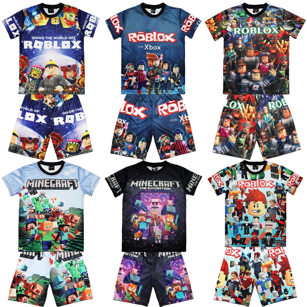 Kids Jersey Terno Roblox T-shirt Shorts for Kid Boy Printed Party Game ...