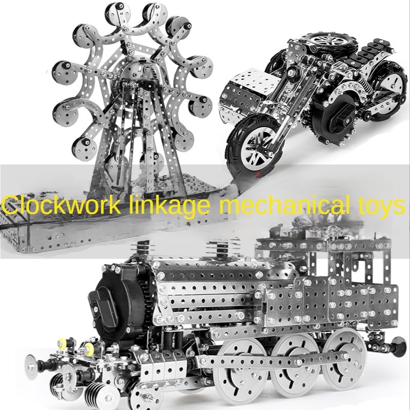 cliR Clockwork Linkage Mechanical Toy Metal Assembly Model Boy