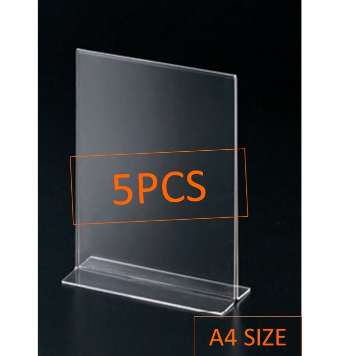 ⊙5 pcs of A4 Card Holder / Menu Stand KAWAJUN Material PET T