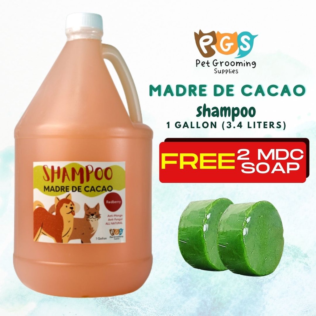 ☑COD PET Shampoo Red Berry Scent 1 Gallon with Free 2 MDC Soap Shampoo
