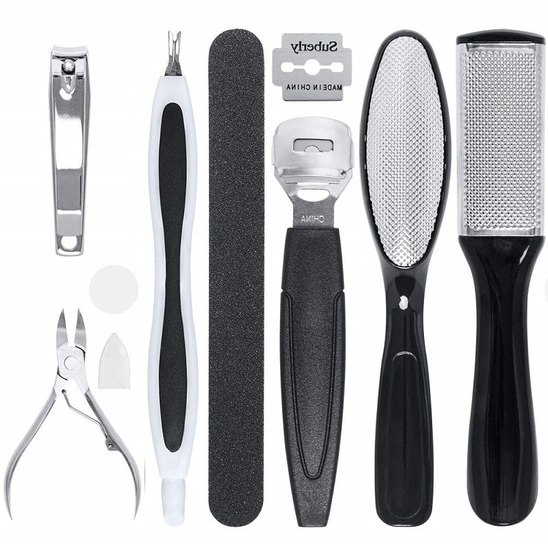 t5yD 10 in 1 Professional Foot Care Kit Pedicure Tools Set Stainless