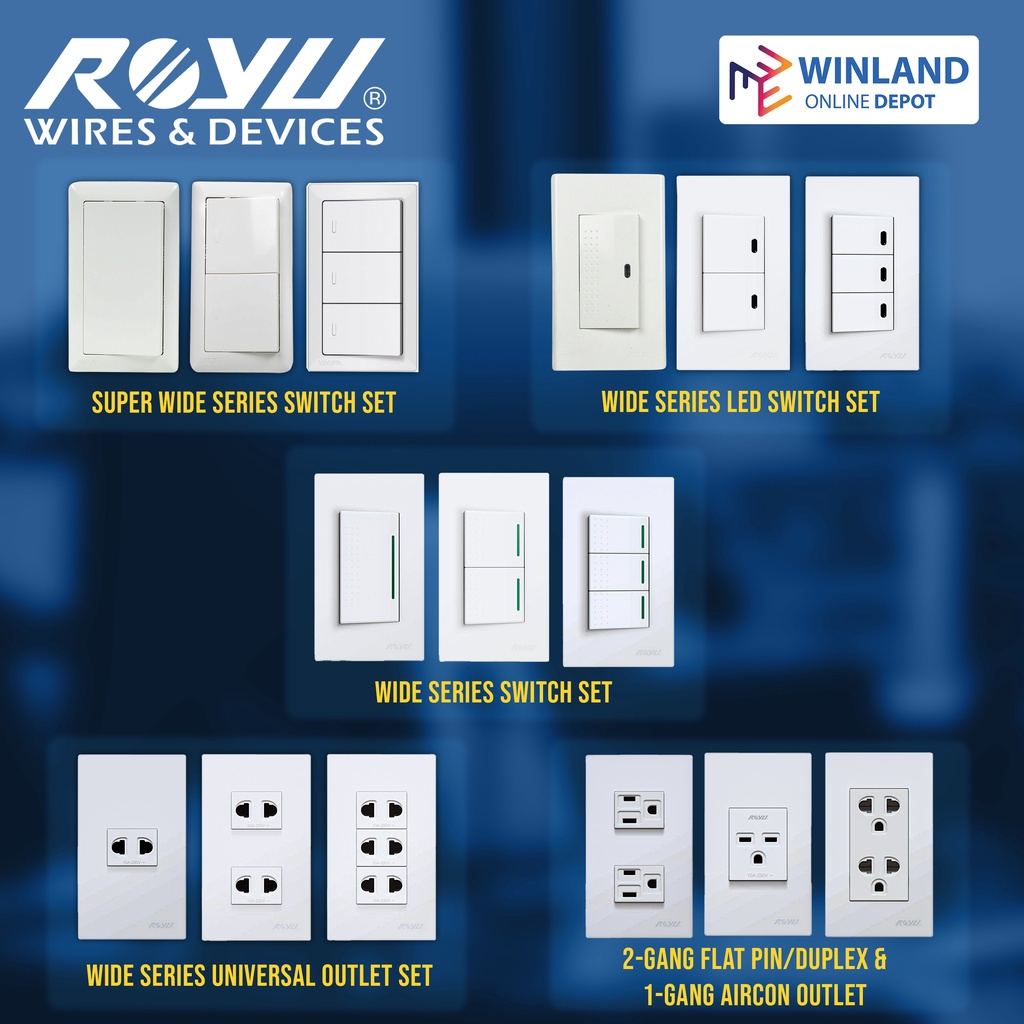 ROYU by Winland Super Wide Series Electrical Switches & Outlet Shopee Philippines