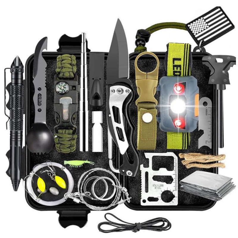 19 in 1 Outdoor Wilderness emergency survival kit | Shopee Philippines