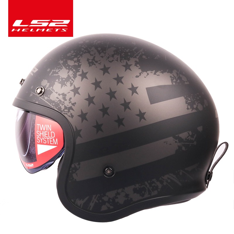 Original LS2 of599 retro motorcycle helmet can add Bubble visor LS2 ...