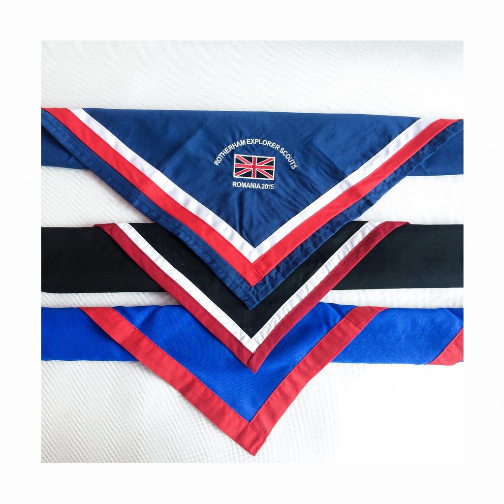 Children Scout Scarfs Triangle Tc Logo Patch Boy Scout Neckerchief Embroidery Woggles Boy