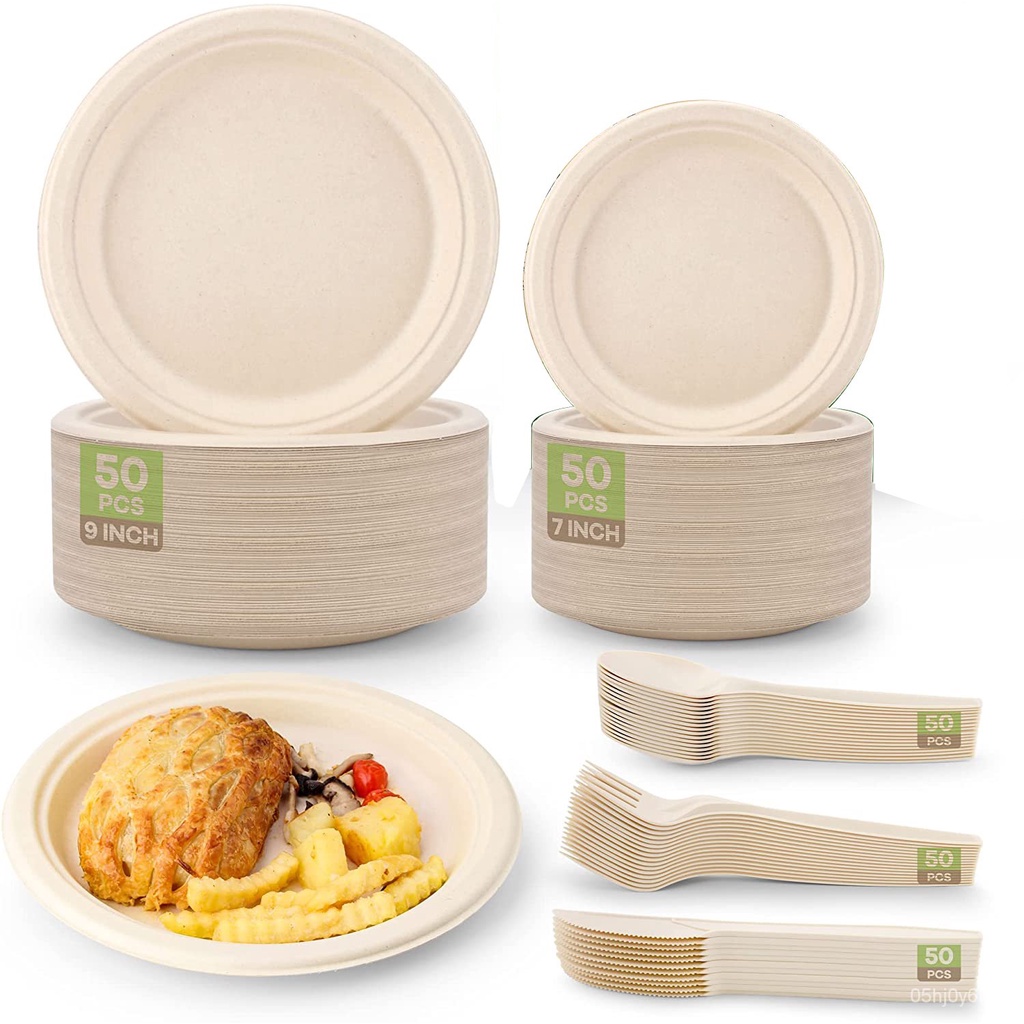 Biodegradable eco-friendly Compostable Sugar Cane Plate Sugarcane Pulp ...