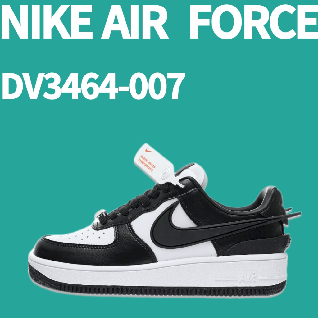 AMBUSH x Nike Air Force 1 Low SP Black White Panda Joint Hook Wide Bottom  Sports Shoes DV3464-007