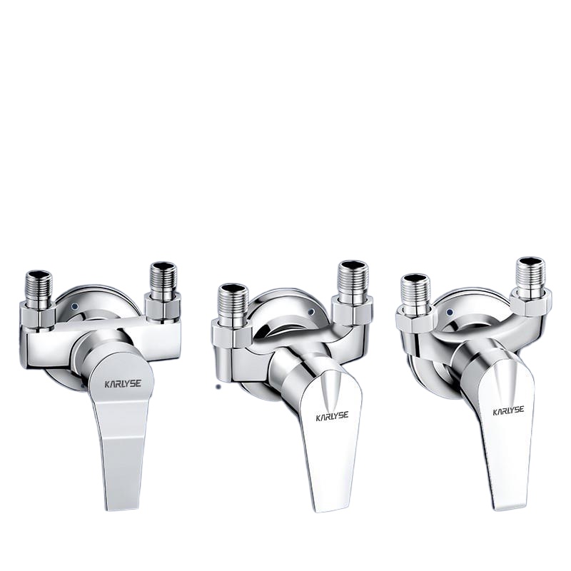 All copper surface mounted shower mixing valve cold and hot water