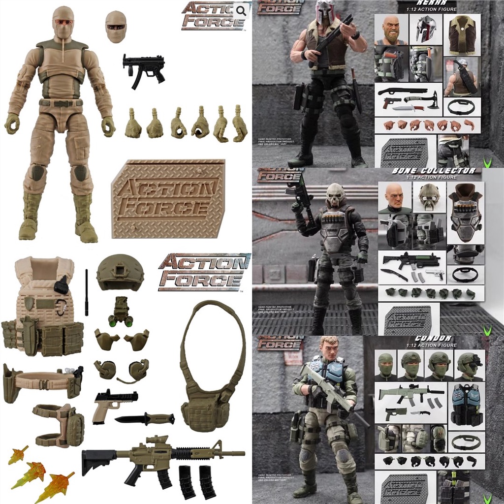 Spot VALAVERSE 1/12 Action Force Special Deployment 3 Bone Set Kerak
