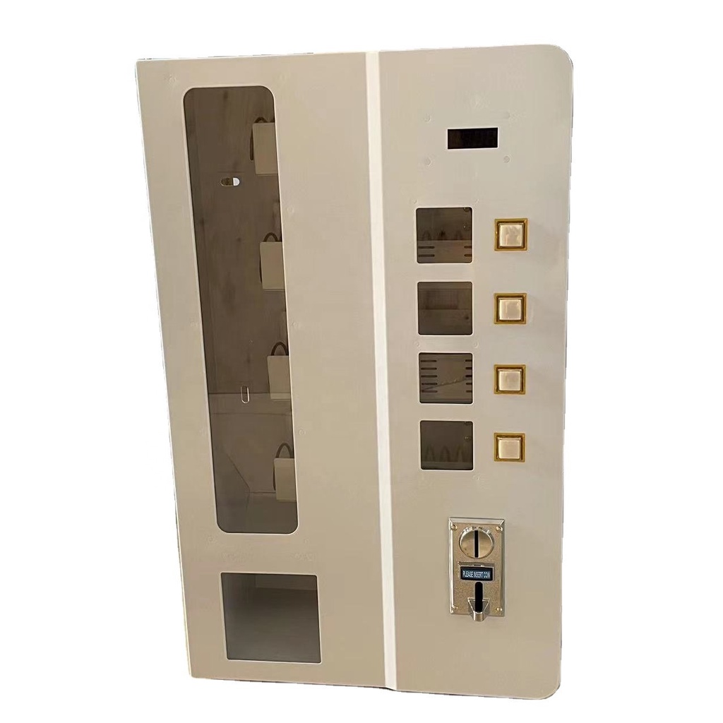 coin operated small snacks and detergent 4 springs mini wall mounted