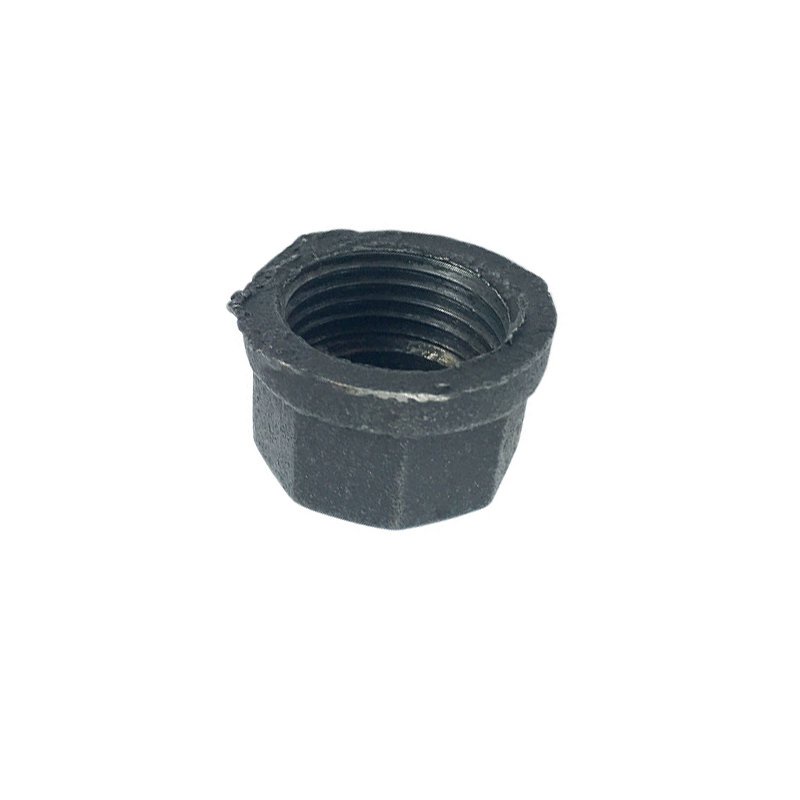Pipe Fittings Malleable Cast Iron Female Threaded Industrial Cap and