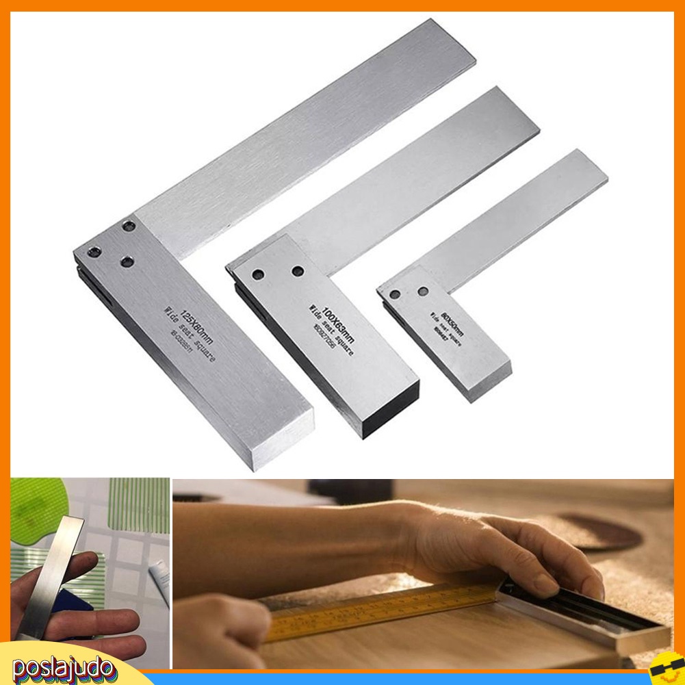 (Poslajudo) Square 90 Right Angle Ruler Protractor Machinist Carpenter ...