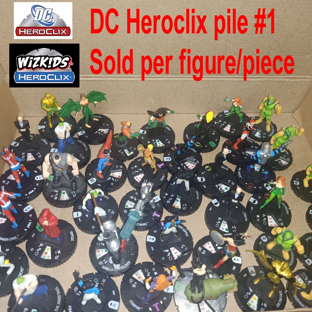 DC Heroclix figures per piece (Wizkids d&d superhero collectible