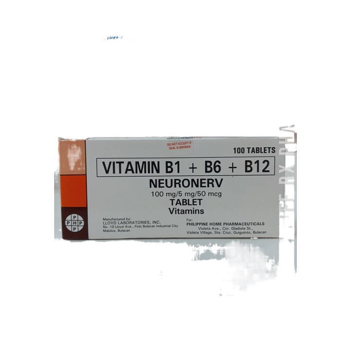 NEW2023☸ ☬NEURONERV- B COMPLEX (VITAMIN B1+B6+B12) TABLETS (Sold Per ...