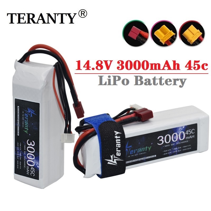 Batterie LiPo HRB 4S 14,8V 3000mAh 60C – Prise T Pour RC, Hélico, Drone