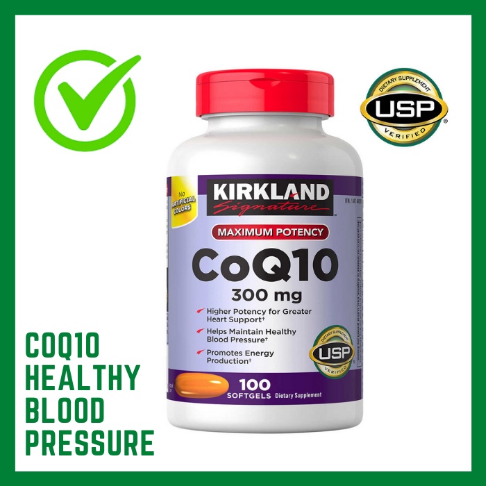 Kirkland CoQ10 300mg 100 softgels Coenzyme Q10 (CoQ10) Heart Support