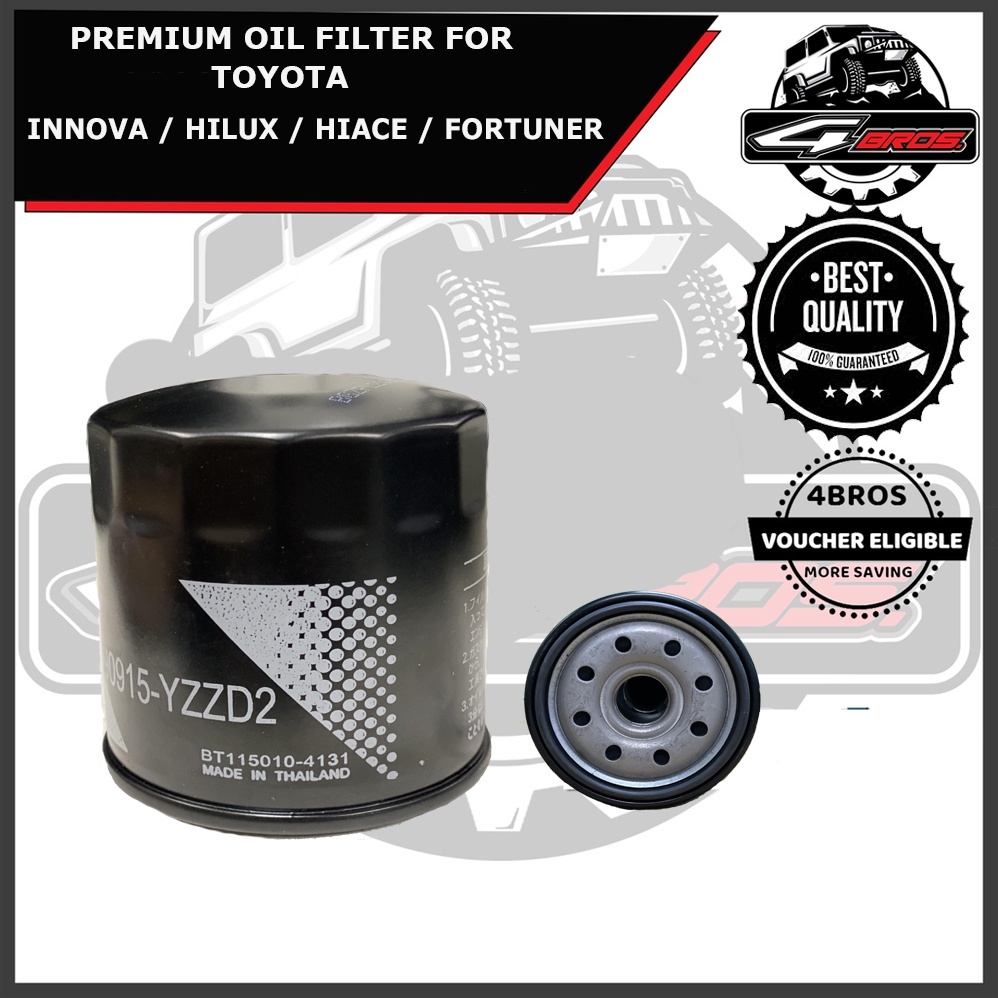 Excellent Toyota Oil Filter Innova Fortuner Hiace Hilux 90915 Yzzd2 C 111 Shopee Philippines